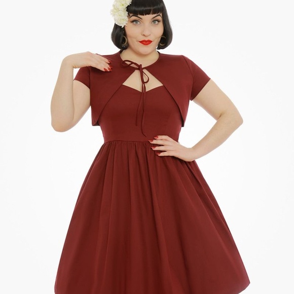 lindy bop burgundy dress
